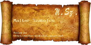 Malter Szabolcs névjegykártya